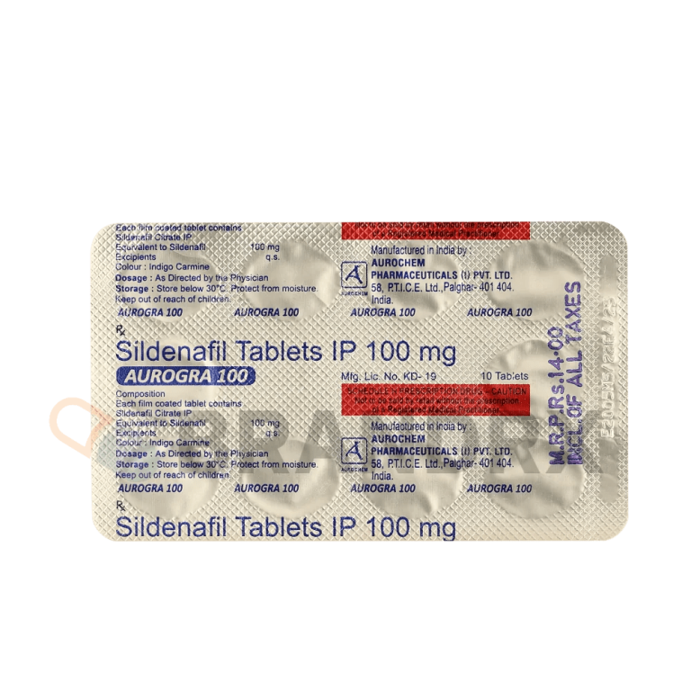 Aurogra 100 mg Aurochem Pharmaceuticals